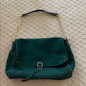 Emerald green shoulder bag